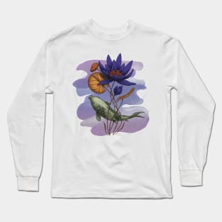 The Lotus - purple Long Sleeve T-Shirt